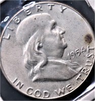 1954 FRANKLIN HALF DOLLAR AU