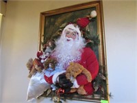 3-D Handcrafted Santa in Picture Frame, Large