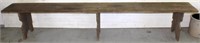 mortised bench with fancy cut out legs,