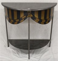 Custom Made Metal Half round "Curtain" Table