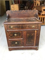 Antique Wash Stand with 3 Drawers and Storage