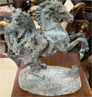Copper Knight on Horse Statue