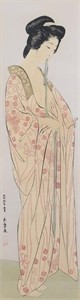 Hashiguchi Goyo Japanese Block Print Long Robe