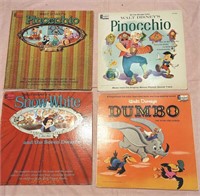 Lot of 4 Vintage Children's Vinyl LP Records