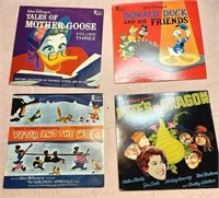 Vintage Children's Vinyl LP Records (4)