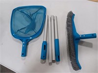 Pool Maintenance Set, Leaf Skimmer Net, Brush &