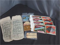 Labels & Buck Shot Canvas Bags