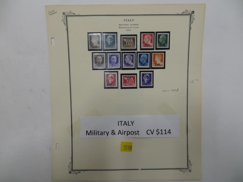Lot, Italy Military Airpost WWII + 5 Officials