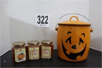 Pumpkin Bucket & Candles