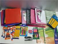School Supplies, including (4) Binders, (25)