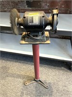 Valley 6” Bench Grinder on Stand (powers on)