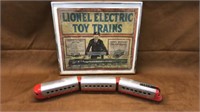 Lionel 027 streamline train set, adv box lid