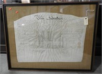 Large Framed indenture dated 1807