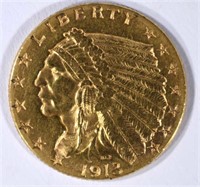 1913 $2.50 INDIAN GOLD CH BU