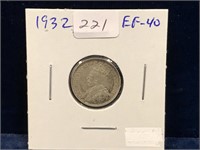 1932 Can Silver Ten Cent Piece  EF40
