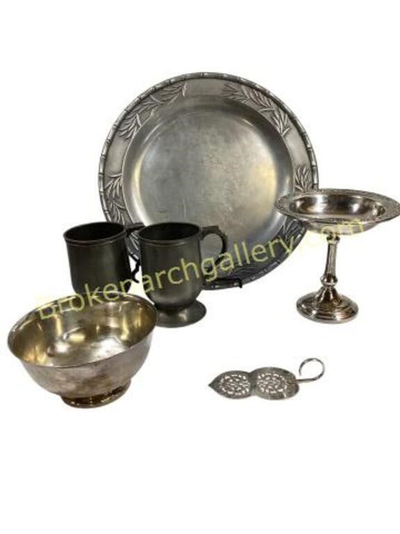 Pewter and Silver Plate
