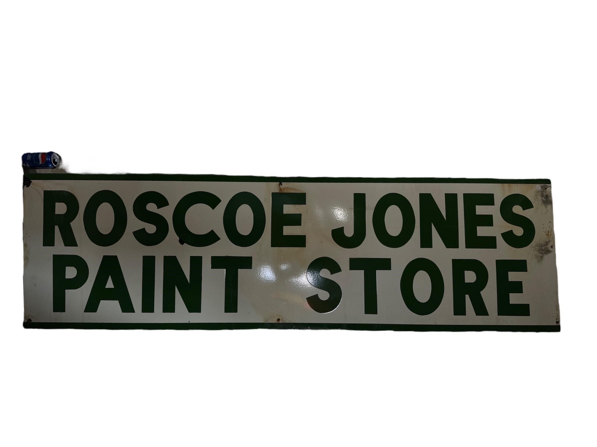 ROSCO JONES PAINT STORE PORCELAIN SIGN BECKLEY WV