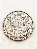 1950 Canada Silver Half Dollar King George