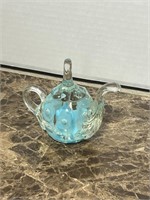 JOE ST. CLAIRE ART GLASS PAPERWEIGHT TEAPOT