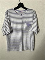 Vintage Femme Purple Striped Shirt