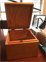 Wood catalogue box in office
