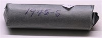 ROLL OF 1945 S SILVER WAR NICKELS