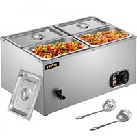 VEVOR 110V Commercial Food Warmer 1500W, 4-Pan