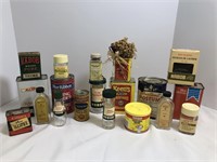 Various Tins & Bottles of spices, etc.
