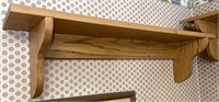 3 foot oak wall shelf