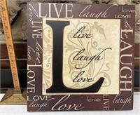 Live laugh love sign