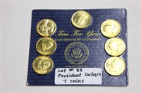 President Dollar, 7 coins