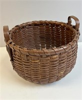 ANTIQUE DOUBLE HANDLED SPLINT BASKET