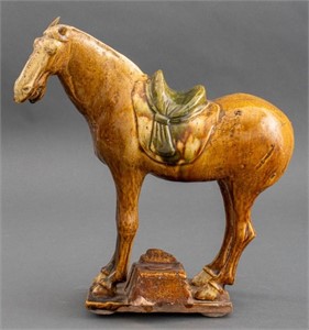 Chinese Tang Style Ceramic Horse, 19th C