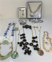 Collection of necklace and earring sets