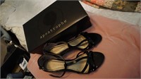 Apostorphe Black Wedge Dress Shoes Size 8 NIB