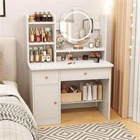 ULN - Dressing Table,Makeup Table with Drawers, Va