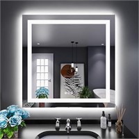 38"X38" LED Bathroom Mirror with Lights