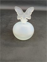 Chamart French Opalescent Frosted Butterfly Bottle