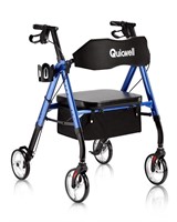 Quicwell Heavy Duty Rollator Walker with Large Pa