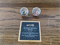 Miniature Swarovski  Mickey & Minnie Crystal Balls