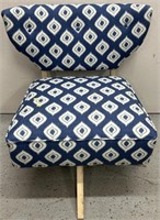 MCM Style Peacock Pattern Swivel Chair
