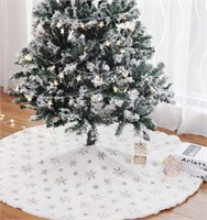 MAXSPACE ROUND CHRISTMAS TREE SKIRT WITH SEQUINS