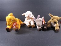 Four Beanie Babies with Tags - Cuties