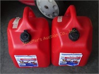 2- 5 gal plastic gas cans