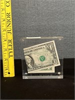 1969 Dollar in Lucite Block