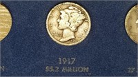 1917 Mercury Dime High Grade From A Set