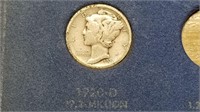 1920 D Mercury Dime From A Set