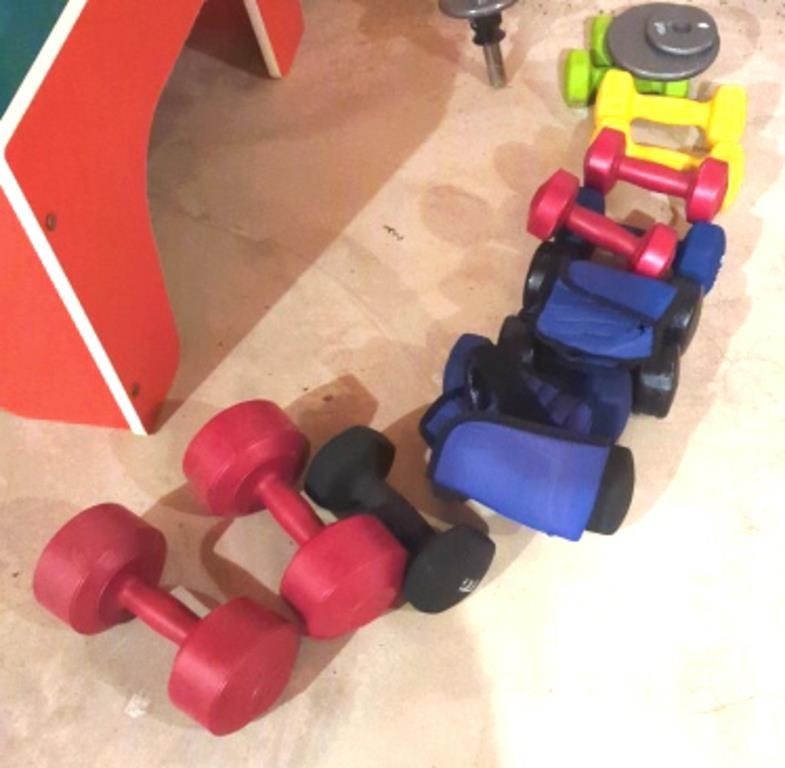 Group of hand weights