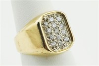 10k Gold Ring w/Diamonds Mans Ring