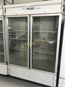 2 Door Glass Reach In Freezer - S/S